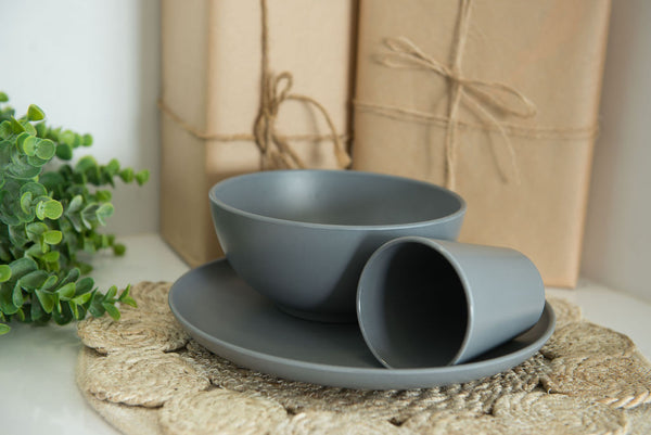 Bamboo Dinnerware Set - Storm Grey